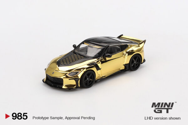 985.1 Mini Gt Nissan Z VeilSide FFZ400 Gold Chrome MGT00985