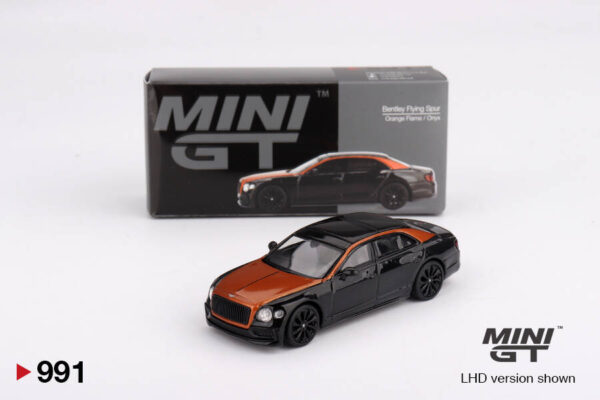 991 Mini GT 1/64 Bentley Flying Spur Orange Flame / Onyx MGT00991