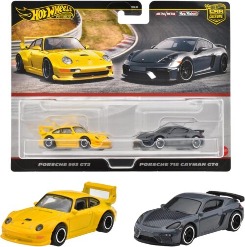 Hot Wheels HRR82 Premium 2 Pack Porsche 993 GT2 Porsche 718 Cayman GT4 Hot Wheels HRR82 Premium 2 Pack Porsche 993 GT2/ Porsche 718 Cayman GT4