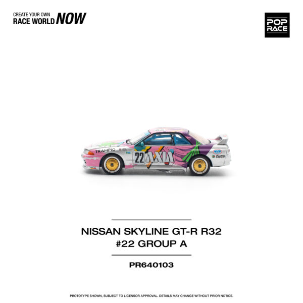 PR640103 12 Pop Race 1/64 Nissan Skyline Gt-R R32 #22 Group A PR640103