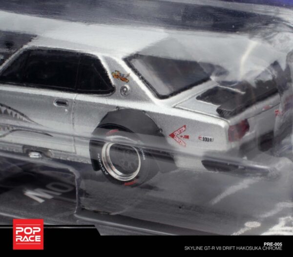 Pop Race 1/64 Skyline GT-R V8 Drift (Hakosuka) Metallic Silver (Blister Paket) Enigma!