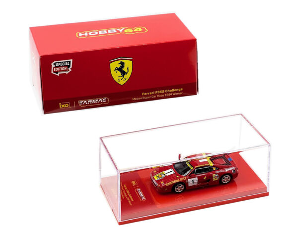 Tarmac Works 1:64 Ferrari F355 Challenge Macau Super Car Race 1994 Winner, Charles Kwan Special Edition – Hobby64