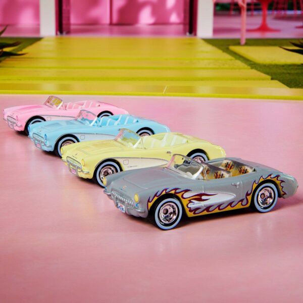 Hot Wheels Collectors Barbie The Movie Hot Wheels Corvette 4-Pack