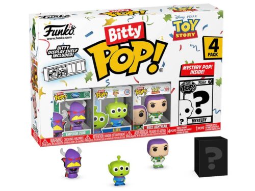 bittytse Funko Bitty Pop 4- Pack Disney Toy Story- Emperor Zurg- Alien - Buzz Lightyear- 1 Mystery