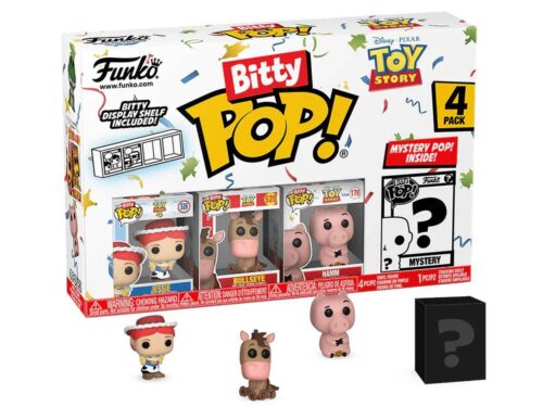 bittytsj Funko Bitty Pop 4- Pack Disney Toy Story- Jessie- Bullseye- Hamm- 1 Mystery