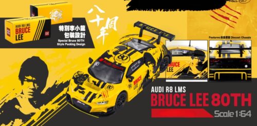 POP RACE 1/64 AUDI R8 LMS BRUCE LEE 80TH HONG KONG EXCLUSIVE