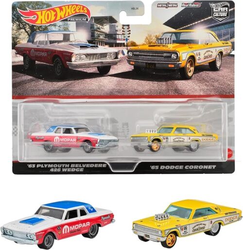 Hot Wheels HKF56 Premium 2-Pack Plymouth Belvedia 426 Wedge / '65 Dodge Coronet
