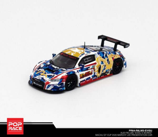 Pop Race 1/64 Audi R8 Macau Grand Prix 2020 EVISU Marchy Lee PR64-R8LMS-EVISU