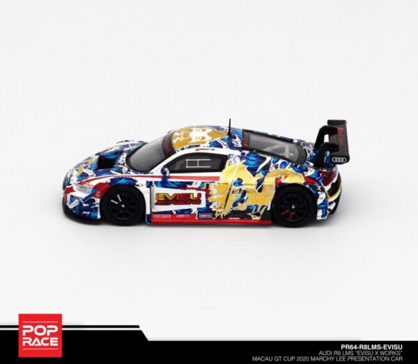 Pop Race 1/64 Audi R8 Macau Grand Prix 2020 EVISU Marchy Lee PR64-R8LMS-EVISU