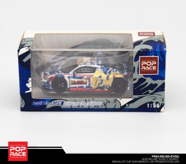 Pop Race 1/64 Audi R8 Macau Grand Prix 2020 EVISU Marchy Lee PR64-R8LMS-EVISU