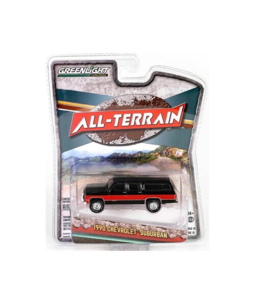 1990 Chevrolet Suburban in Two-Tone Red and Black - All-Terrain Series 15 -1/64 Greenlight - 35270 E