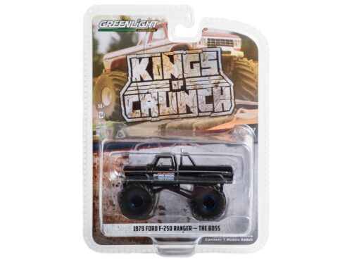 1979 F-250 Ranger Monster Truck Black The Boss Kings of Crunch Series 13 1/64 Diecast Model Car by Greenlight 49130B