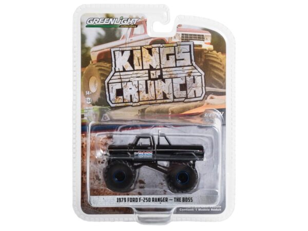 1979 F-250 Ranger Monster Truck Black The Boss Kings of Crunch Series 13 1/64 Diecast Model Car by Greenlight 49130B