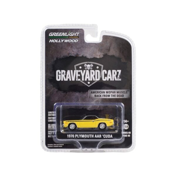 Version 1.0.0 1970 Plymouth AAR Cuda - Graveyard Carz (TV Series 2012-Current - Hollywood Series 40 - 1/64 Greenlight - 62010 D