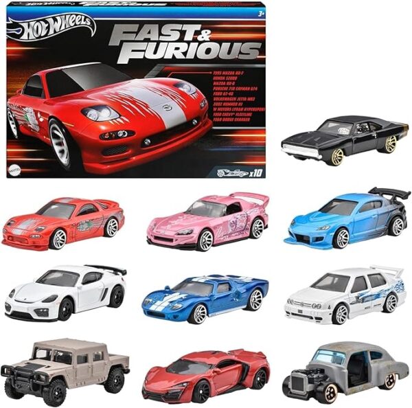 Hot Wheels HVX27 HW Fast & Furious 10'lu Set
