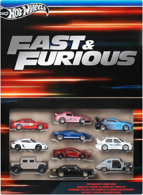 Hot Wheels HVX27 HW Fast & Furious 10'lu Set