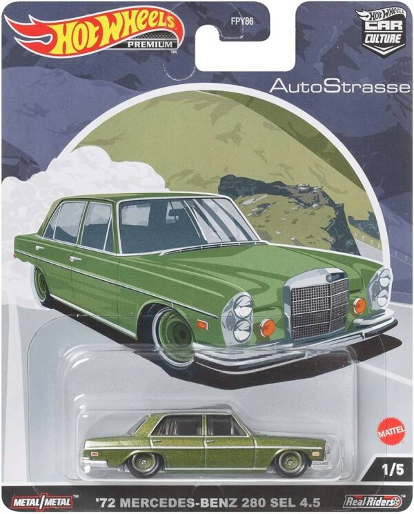 2023 Hot Wheels Premium Car Culture # Auto Strasse-'72 Mercedes-Benz 280 SEL 4.5