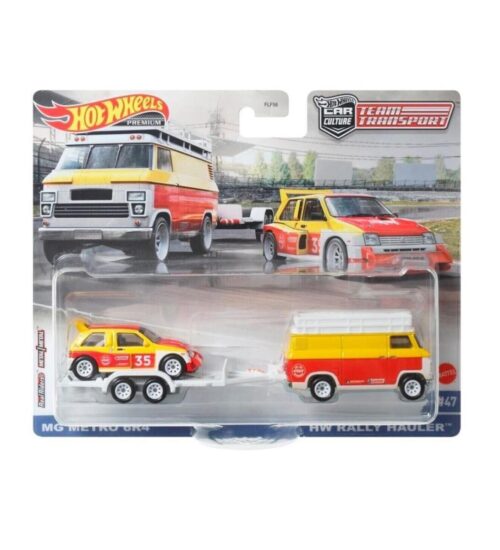 Hot Wheels Premium HCR29 Team Transport MG Metro 6R4 / HW Rally Hauler (#47)