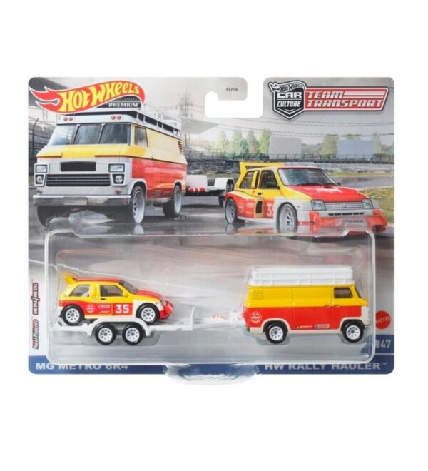 Hot Wheels Premium HCR29 Team Transport MG Metro 6R4 / HW Rally Hauler (#47)