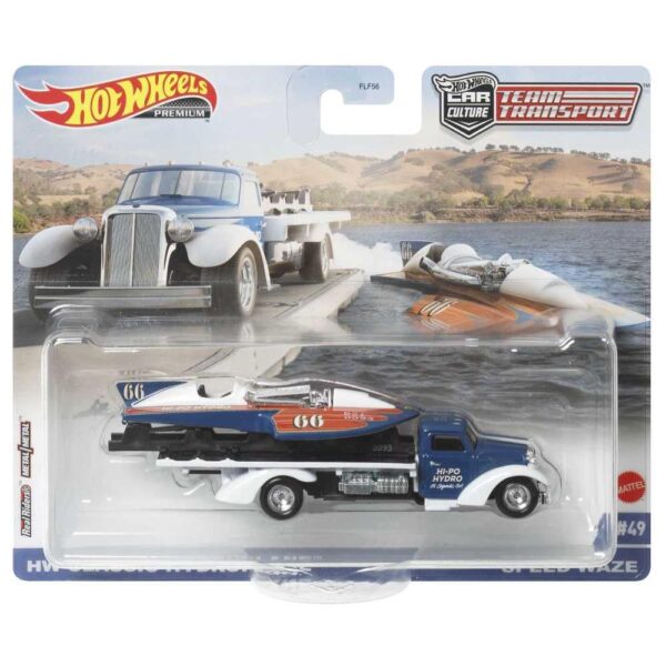 Hot Wheels Premium HCR31 Team Transport HW Classic Hydroplane/Speed Waze (#49)