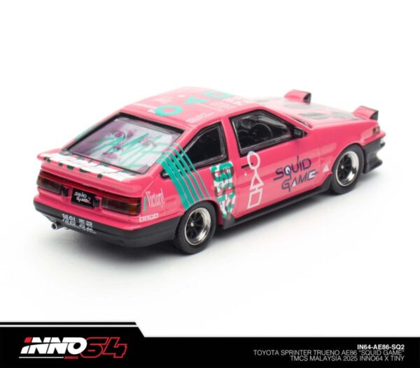 Inno64 Toyota Sprinter Trueno AE86 "Squid Game" TMCS Malaysia 2025 INNO64 X TINY IN64-AE86-SQ2