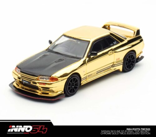 Inno64 Nissan Skyline GT-R (R32) "Top Secret" Chrome Gold TMCS 2025 Event Edition IN64-R32TS-TMCS25