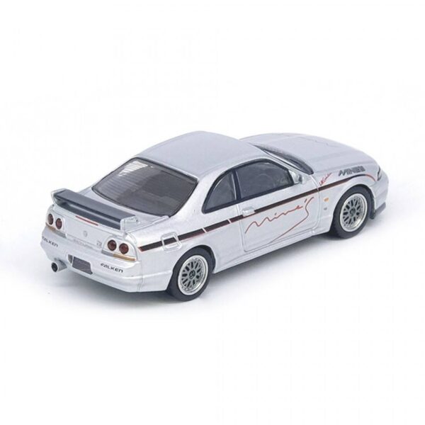 Inno 1/64 Nissan Skyline GT-R (R33) "Tuned by Mine's" Silver IN64-R33-MINES-S
