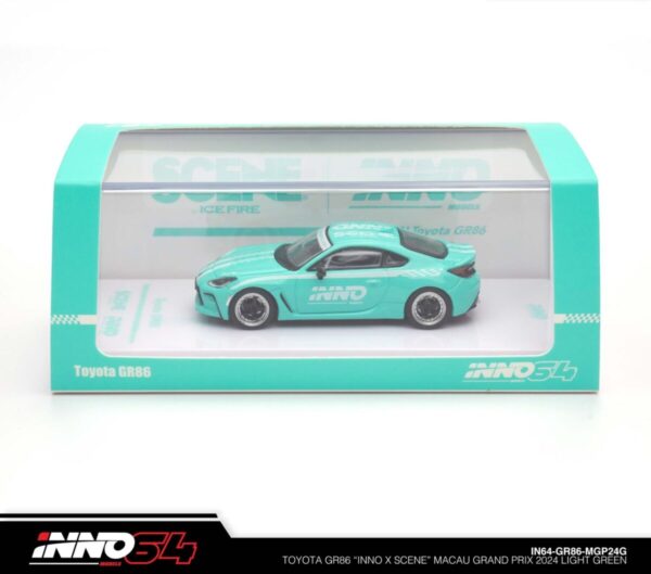 Inno64 Toyota GR86 "INNO x SCENE" Macau Grand Prix 2024 Light Green