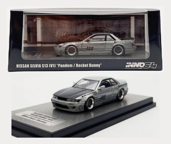 İNNO64 Nissan Silvia S13 V1 Pandem Rocket Bunny Silver