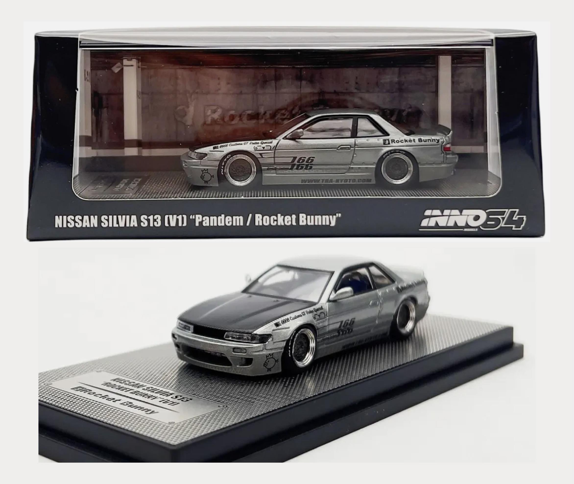 İNNO64 Nissan Silvia S13 V1 Pandem Rocket Bunny Silver – Zakzuk Toys