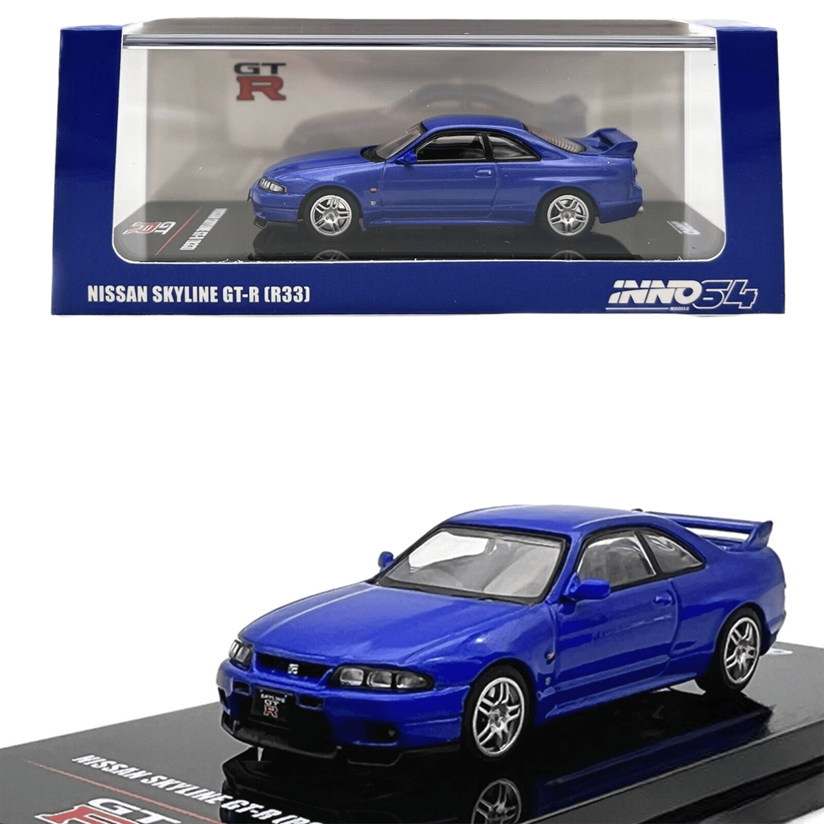 İNNO64 Nissan Skyline GT-R R33 Mavi – Zakzuk Toys