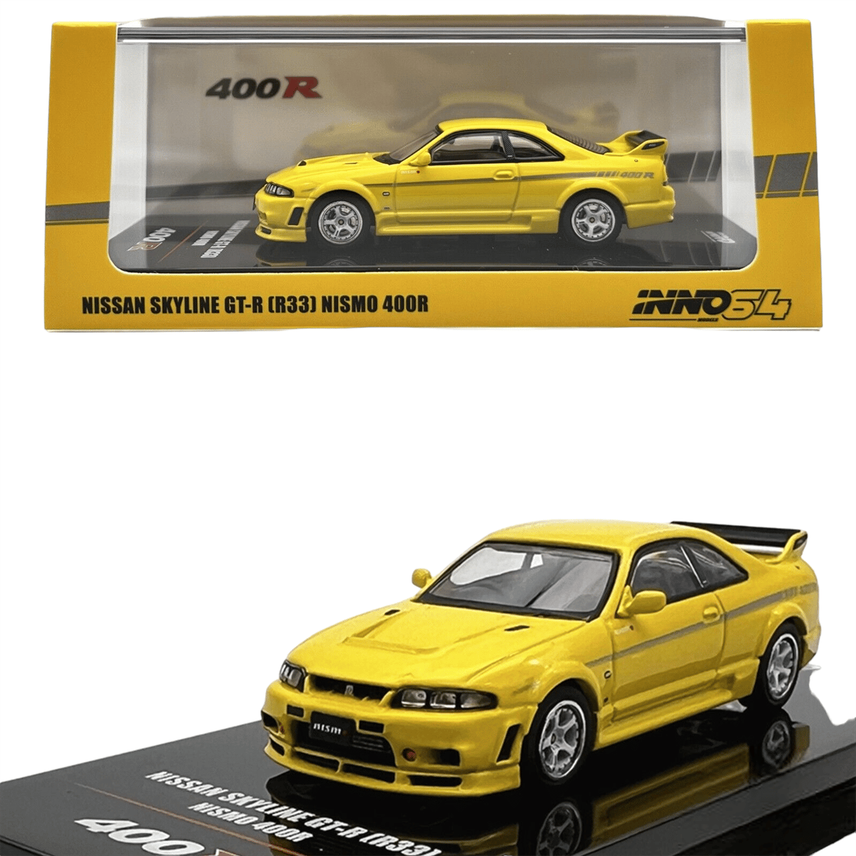 INNO64 NISSAN GT-R NISMO 400R 4台セット İNNO64 Nissan Skyline GT-R R33 Nismo 400R Sarı – Zakzuk Toys
