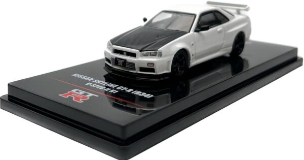 İNNO64 Nissan Skyline GT-R (R34) V-SPEC II N1 White With Carbon Hood
