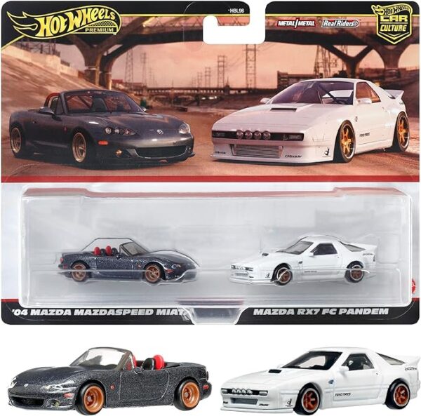 mazdatt Hot Wheels HRR75 Premium 2-Pack Mazda RX7 FC Pandem / '04 Mazda Mazdasspeed