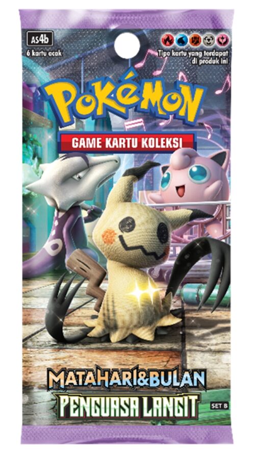 Pokemon Game Kartu Koleksi Matahari & Bulan Penguase Langit ( Endonezce 6 Kart)