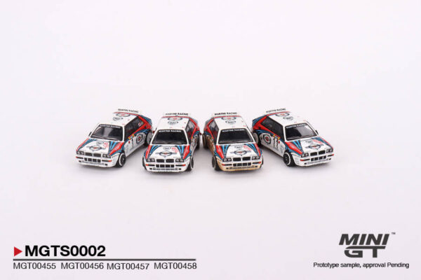 Mini GT 1/64 FLancia Delta HF Integrale Evoluzione 1992 Rally MonteCarlo Martini Racing 4 Cars Set - Limited Edition 5000 Sets MGTS0002