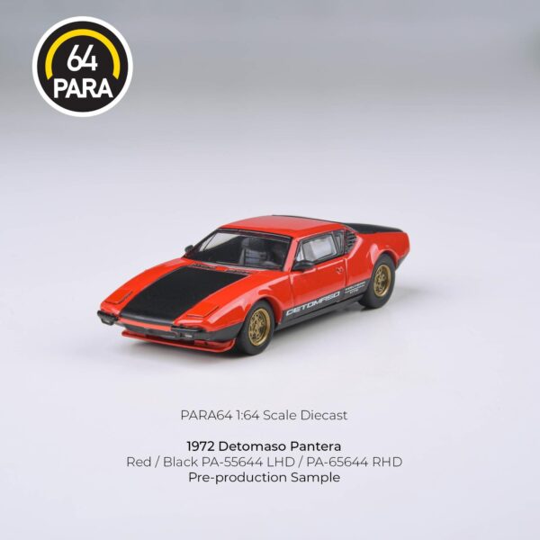 Para64 DeTomaso 1972 Pantera Red Black Lights Down Lhd