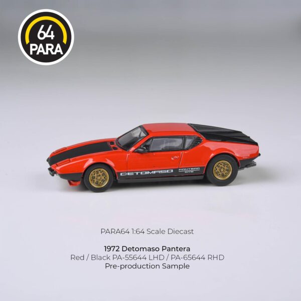 Para64 DeTomaso 1972 Pantera Red Black Lights Down Lhd
