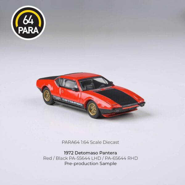 Para64 DeTomaso 1972 Pantera Red Black Lights Down Lhd