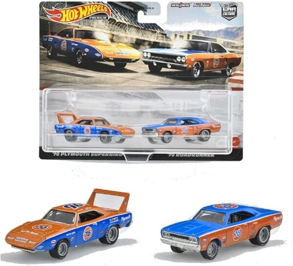 Hot Wheels HCY76 Premium 2-Pack Plymouth Super Bird Road Runner
