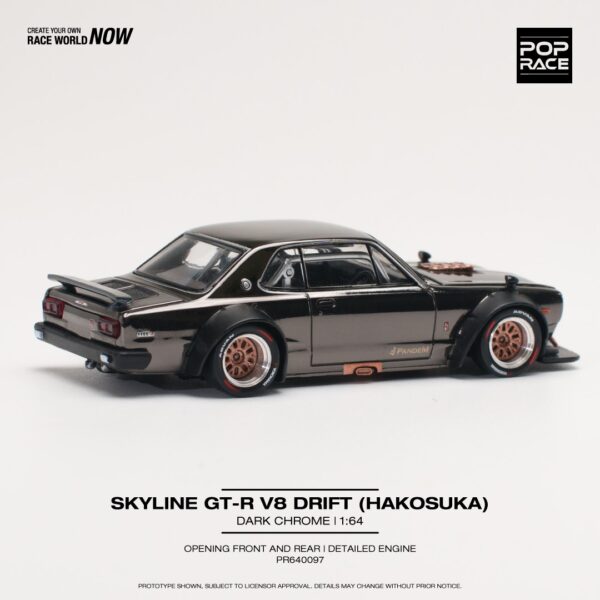 Pop Race Nissan SKYLINE GT-R V8 DRIFT (HAKOSUKA) DARK CHROME PR640097