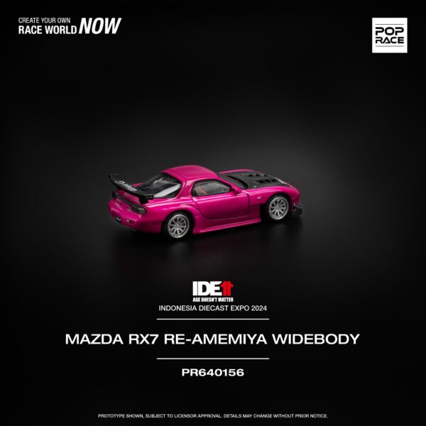 Pop Race Mazda RX7 RE-Amemiya Widebody - Pink PR64-156 IDE Exclusive!