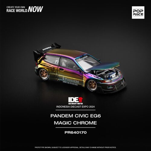 Pop Race Pandem Civic EG6 v1.5 - Magic Chrome