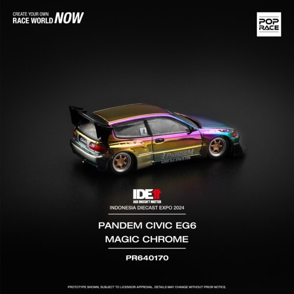 Pop Race Pandem Civic EG6 v1.5 - Magic Chrome