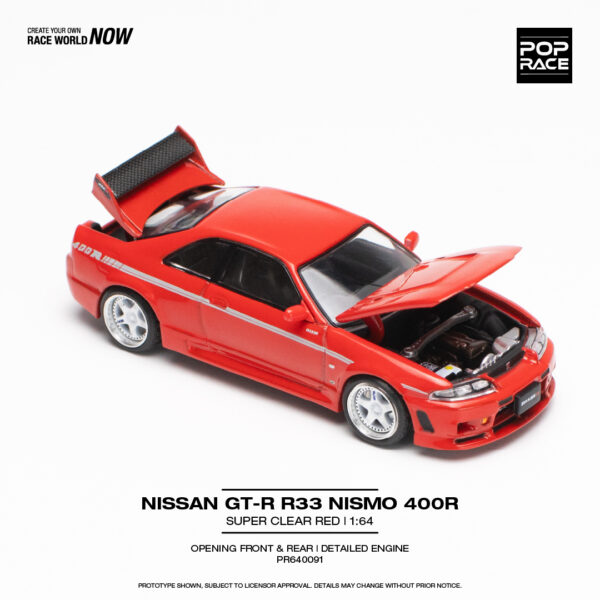 Pop Race Nissan GT-R R33 NISMO 400R - Super Clear Red