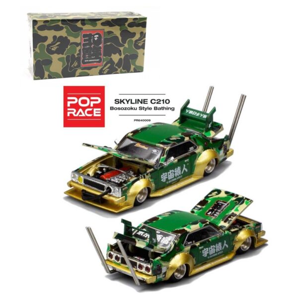 Poprace 1/64 Nissan Skyline C210 KAIDO RACER BOSOZUKO STYLE BAPE 30TH ANNIVERSARY