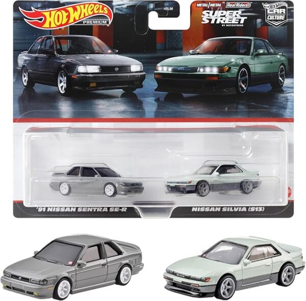 Hot Wheels HYF04 Premium 2-Pack '91 Nissan Sentra SE-R/Nissan Silvia