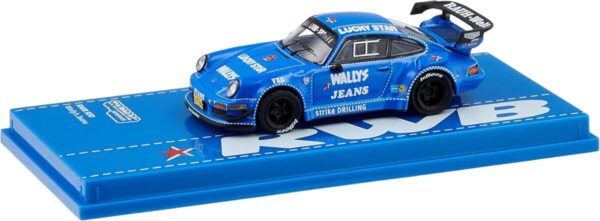 Tarmac Works Porsche RWB 930 "Wally's Jeans Blue RAUH-Welt BEGRIFF 1/64 Diecast Model Car T64-015-WJ