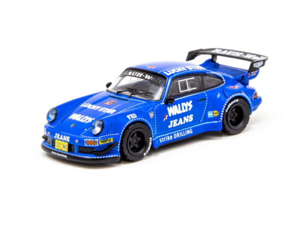 Tarmac Works Porsche RWB 930 "Wally's Jeans Blue RAUH-Welt BEGRIFF 1/64 Diecast Model Car T64-015-WJ