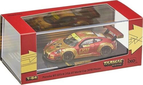t6403218mgp912.2 Tarmac Works Porsche 911 GT3 R #912 Earl Bamber LKM Macau GT Cup FIA GT World Cup (2018) 1/64